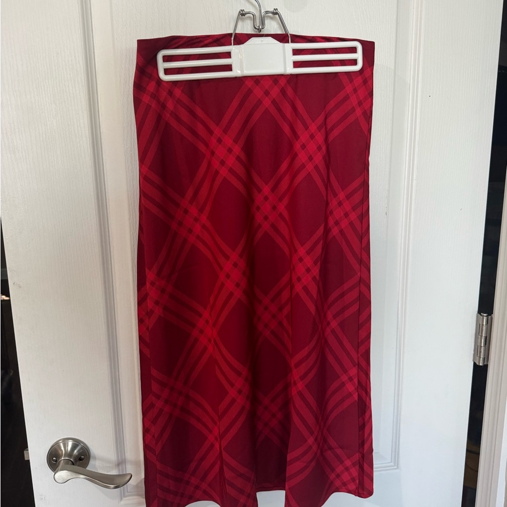 J. Crew Factory Autumn Crimson/ Candy Apple Slip Skirt